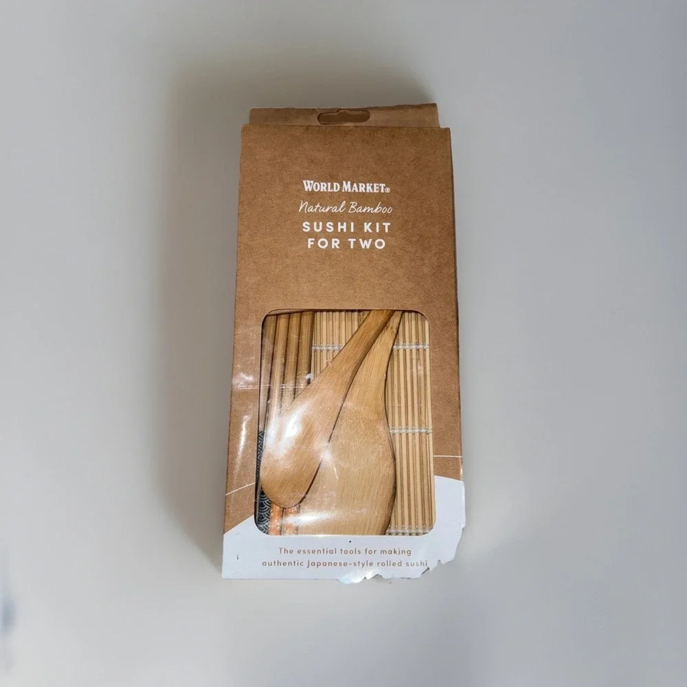 World Market Natural Bamboo Sushi‎ Kit For 2 New In Package